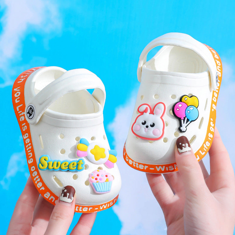 Kids luminous summer soft non-slip sandals for home, street, beach and pool