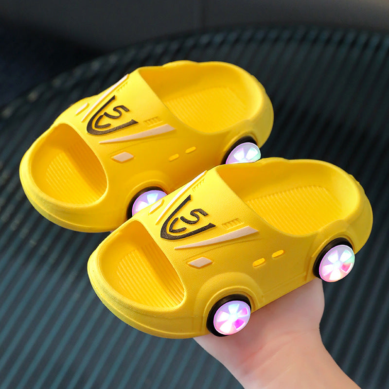 Kids luminous summer soft non-slip sandals for home, street, beach and pool