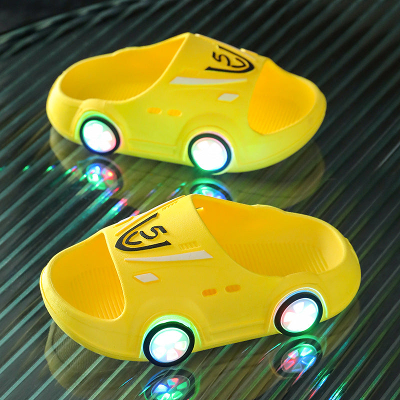 Kids luminous summer soft non-slip sandals for home, street, beach and pool