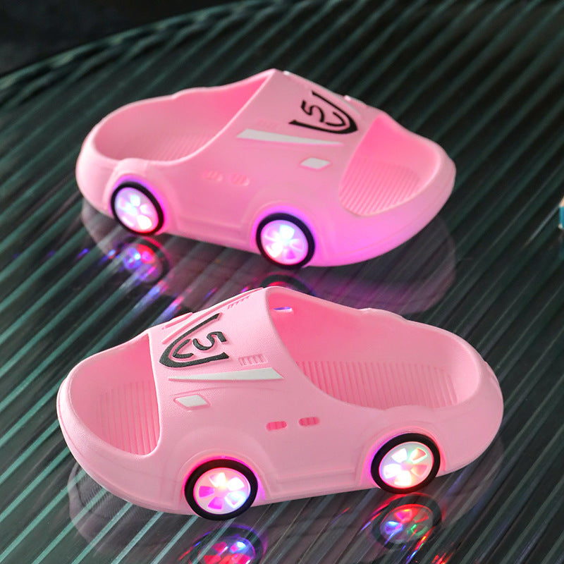 Kids luminous summer soft non-slip sandals for home, street, beach and pool