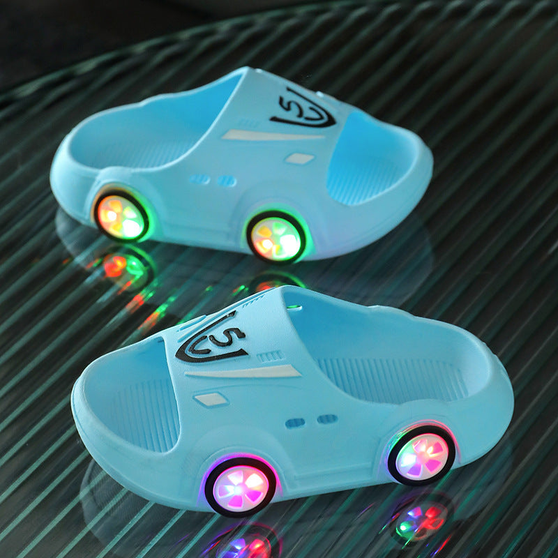 Kids luminous summer soft non-slip sandals for home, street, beach and pool