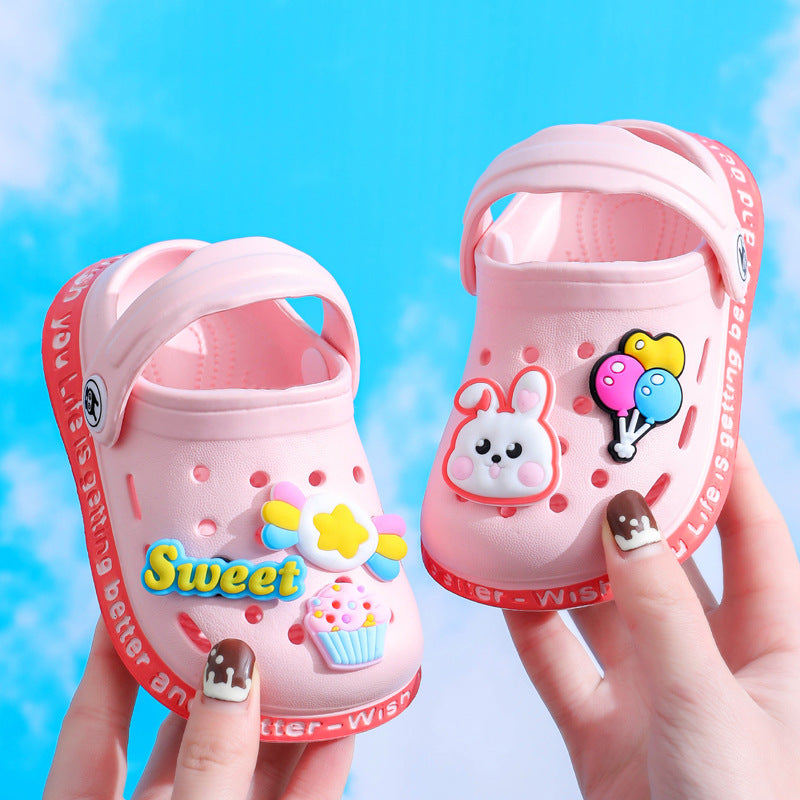 Kids luminous summer soft non-slip sandals for home, street, beach and pool