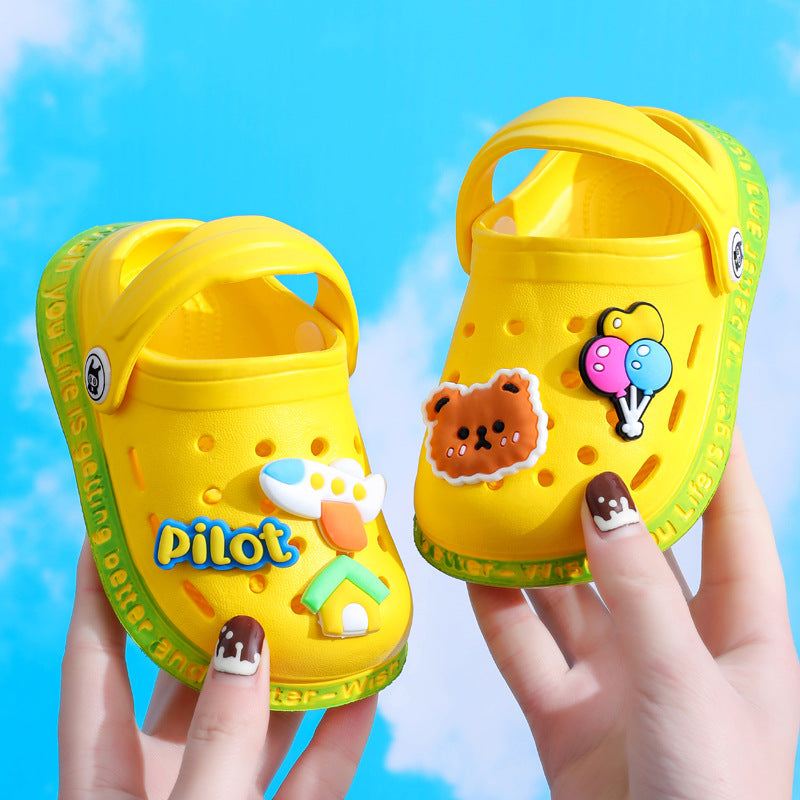 Kids luminous summer soft non-slip sandals for home, street, beach and pool