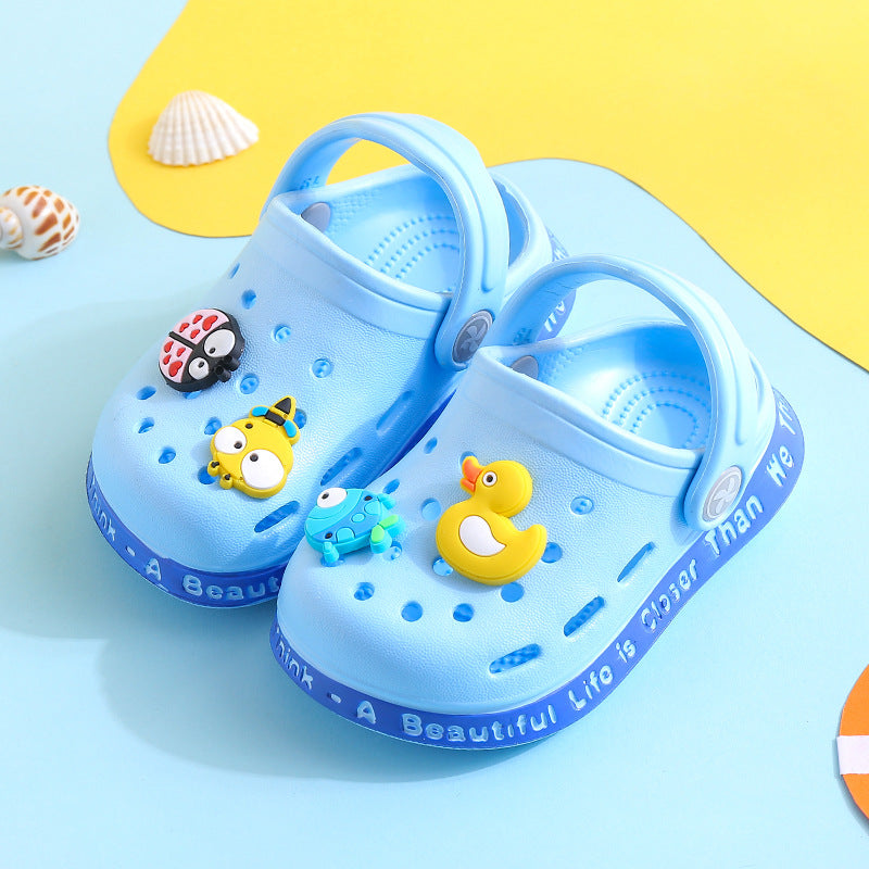 Kids luminous summer soft non-slip sandals for home, street, beach and pool