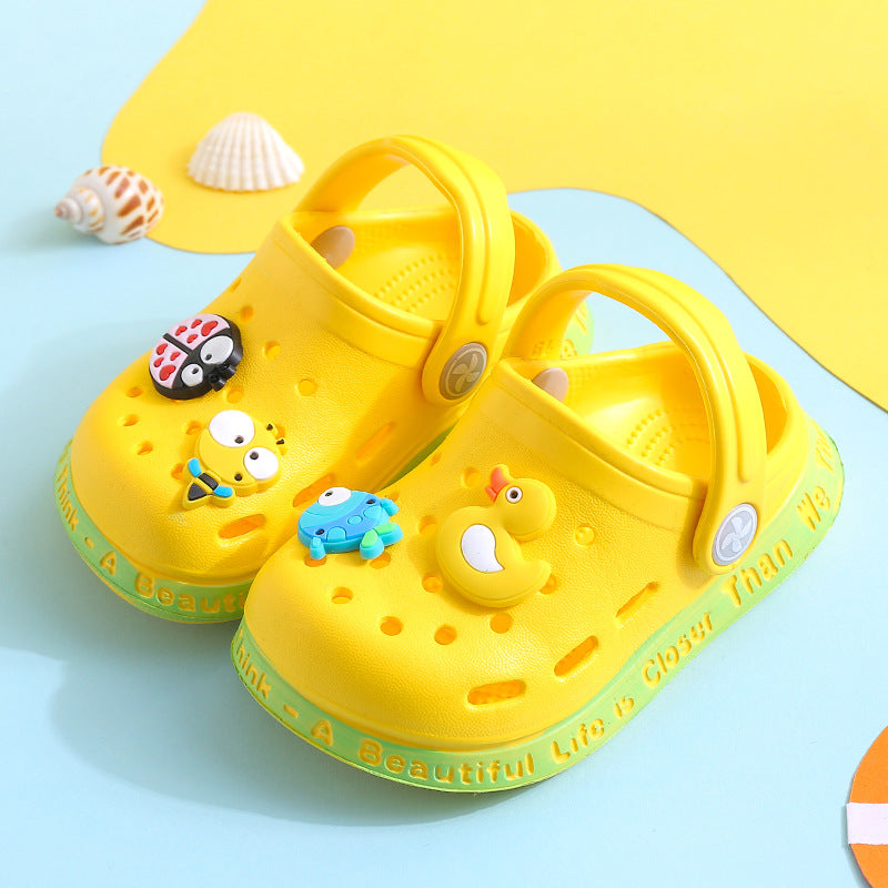 Kids luminous summer soft non-slip sandals for home, street, beach and pool